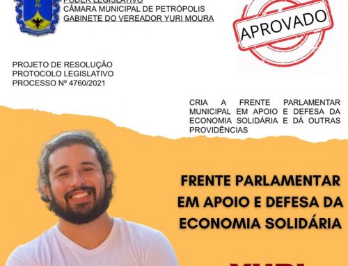 O presidente da Unisol, Léo Pinho, estará hoje na Câmara Municipal de Petrópolis (RJ) na audiência pública sobre #economiasolidaria mobilizada pelo vereador Yuri Moura.